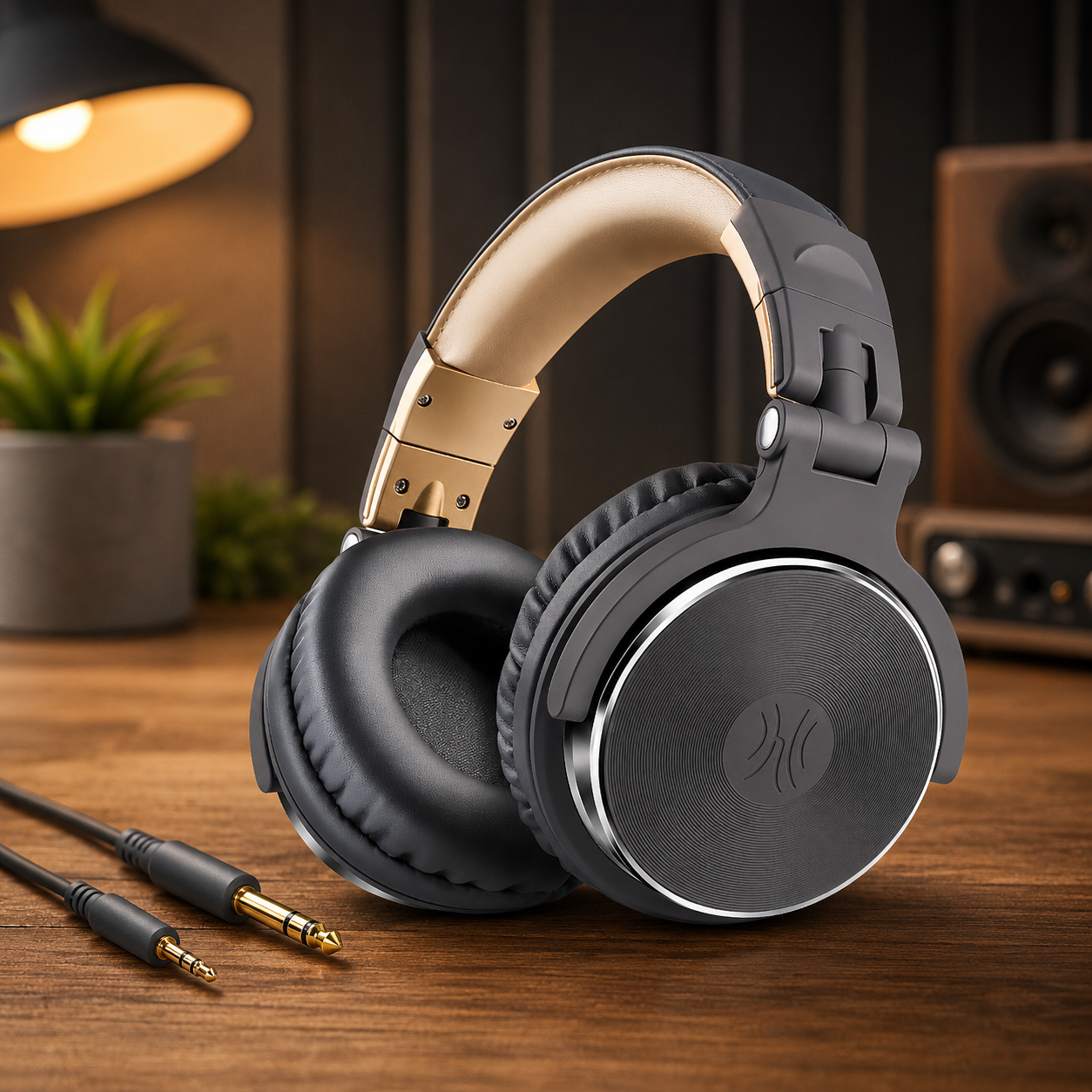 Stereo headphones with mic