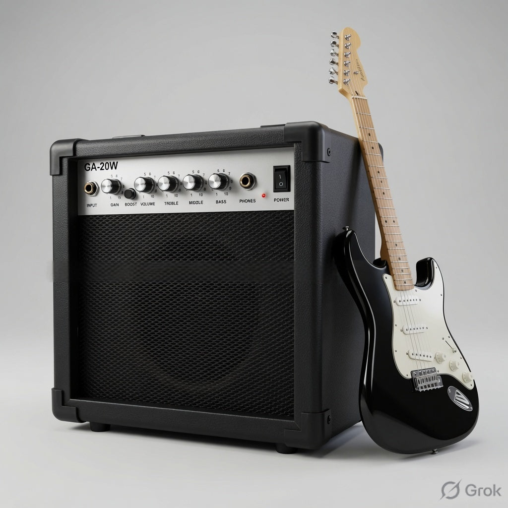 20W Electric Guitar Loudspeaker Box Electricity Box Wooden Guitar Speaker Folk Play And Sing